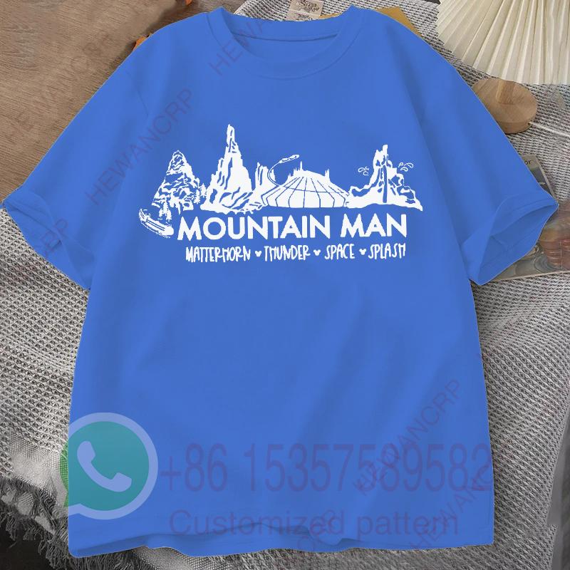 Mountain Mens Tracksuit Tshirt Round Neck Shortsleeved Tops Summer Casual Pullover Sportswear Fashion Breathable Streetwear