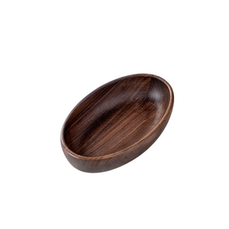 Black Walnut Wooden Boat Bowl & Serving Tray