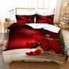 Floral Bedding Set 3D Printed Spring Fragrant Flowers Skin-Friendly King Queen Size Duvet Cover Set with Pillowcase for Girls