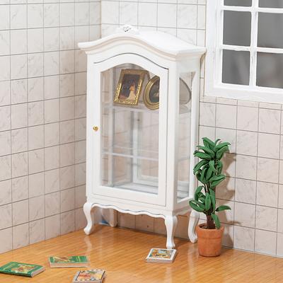 1: 12 Dollhouse Aksesuarı Mini Ahşap Koleksiyon Dolabı Simülasyon Mobilya