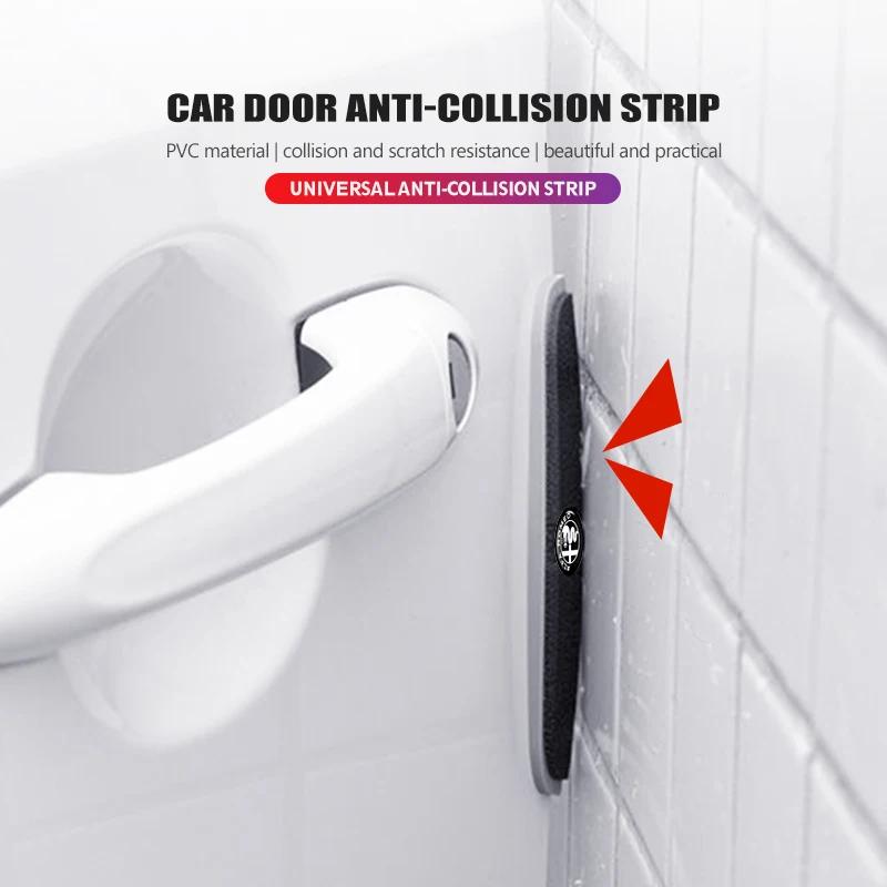 Car Stickers For Alfa Romeo 4PCS Car Mirror Sticker Door Side Anti Collision Strip Decals For Alfa Romeo 159 Giulietta Giulia 14