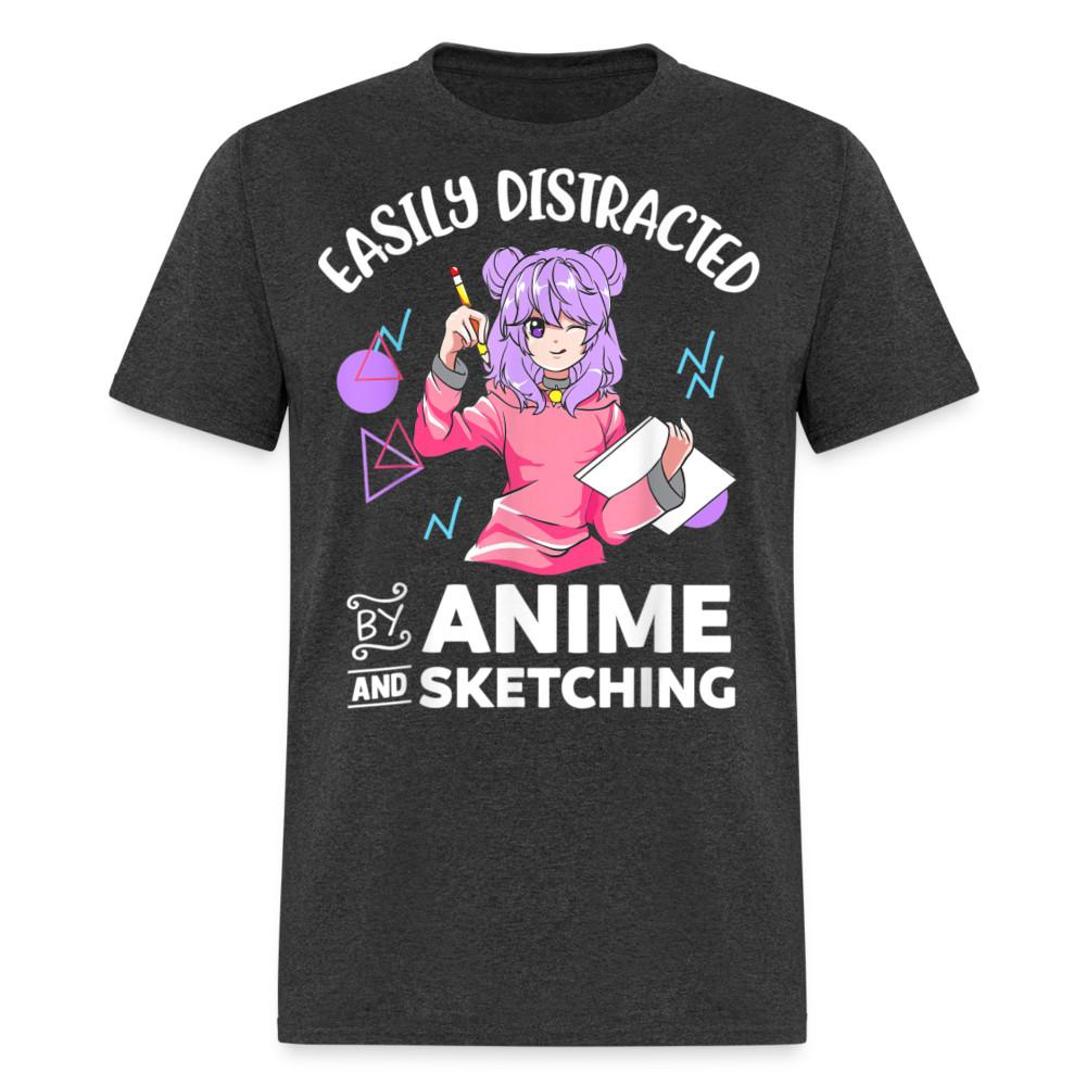 

Anime Girl Easily Distracted By Anime and Sketching T-Shirt 4XL