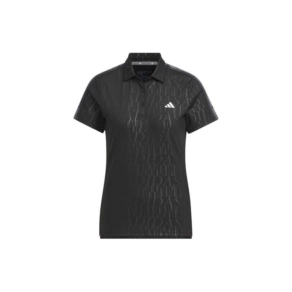 Adidas Heat.Rdy Debossed Polo Shirt Women Polo Shirts Black IK9819