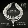 Elegant French Alloy and Glass Pearl Necklace & Earring Set for Weddings, Parties, and Birthdays