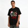 Christmas Themed Gigi Claus Plaid Print Casual Top Pure Cotton T-shirt