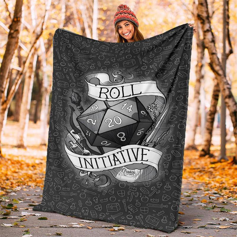 Dungeon Master Flannel Blanket Soft Warm All-Season Throw, Design for Camping, Car Travel, Hiking Sofa, Bed, Office Perfect Gift for Parties