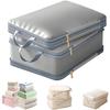 Ultra Space Saving Self Compression Organizer,2-Layer Comforter Storage Bag,Large Capacity Compression Storage Bags with Zipper