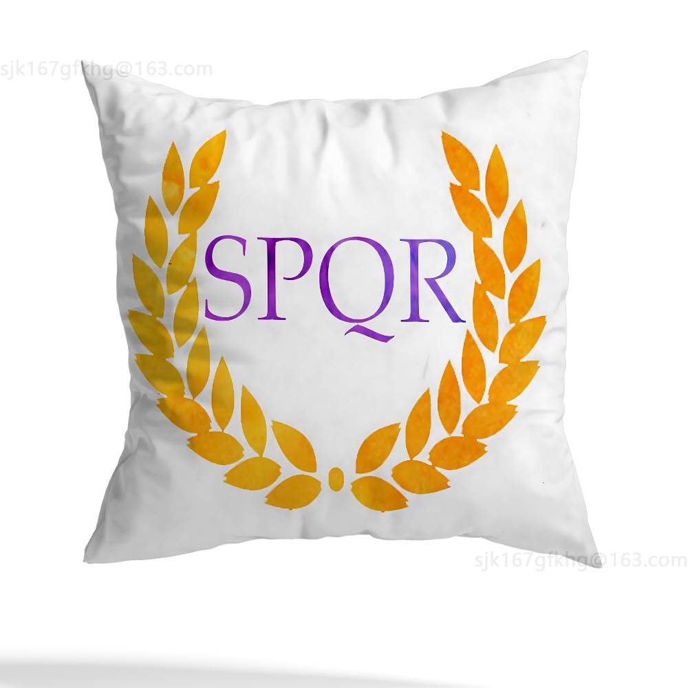 Retro Spqr Roman Empire Pillowcase Casual Style Decoration, Suitable for Home Decoration (excluding Pillow Core)