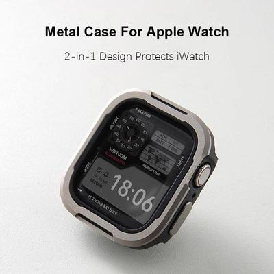 Metalowa Obudowa Pancerna Dla Apple Watch Ultra 2 10 9 8 7 6 5 Odporna Na Upadki Osłona Ochronna Dla iWatch 40mm 41mm 42mm 44mm 45mm 46mm 49mm