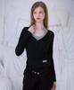 ROSEFRANTZ V-Neck Button Long Sleeve [Black]