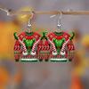 Neue Weihnachts-Acryl-Pullover-Ohrringe Ohrringe Feiertags-Elfen-Design Hängende Feiertags-Party-Dekorations-Accessoires