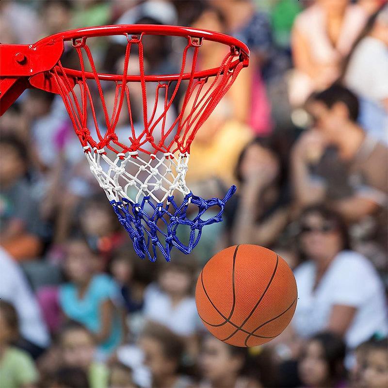 Kraftig Basketballnet Holdbart Flettet Nylon Flere Farver Til Banbrug