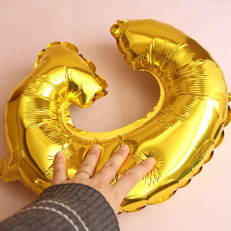 Elegant Gold Silver 16" Foil Letter Number Balloons For Birthday Party Decor