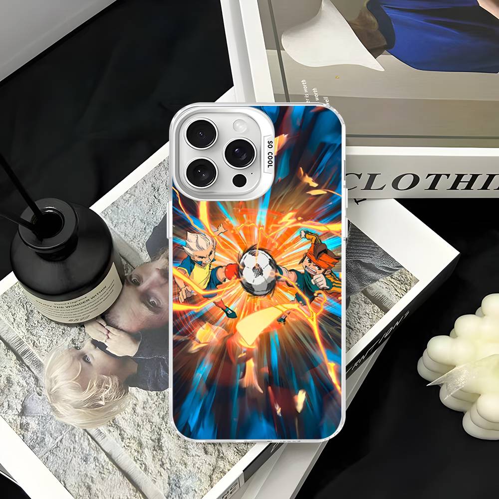 Axel Blaze Firestorm Inazuma Eleven Anime Phone Case For iPhone 17 16 15 14 11 12 13 Pro Max Pro Plus Colored Silver Cover