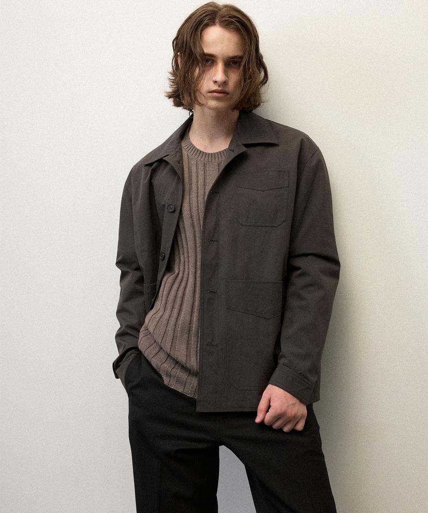 GREIIGE Classic Cotton Chore Jacket (Dark Olive)