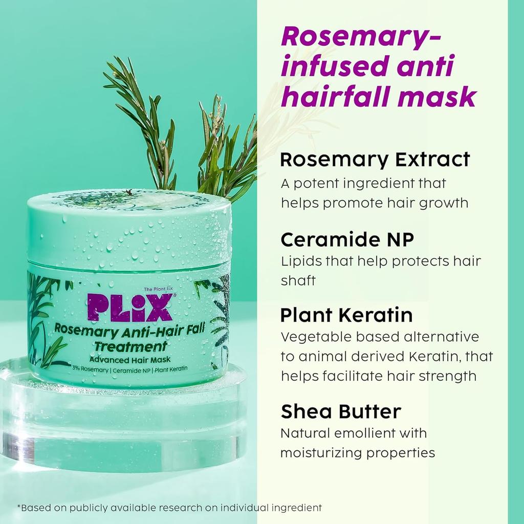 PLIX Die Pflanzen-Fixierung Rosmarin Anti-Haarausfall Haarmaske Für Trockenes, Krauses Haar 200 Gramm Packung