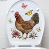 Floral Greenery Butterfly Rooster Wall Stickers, Self-Adhesive Decor for Bedroom Living Room Background Decoration