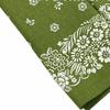 Trifong Bandana Green 100% Cotton Floral Pattern Adult Bandana Handkerchief Unisex Men's Large 55cm X 55cm (green)