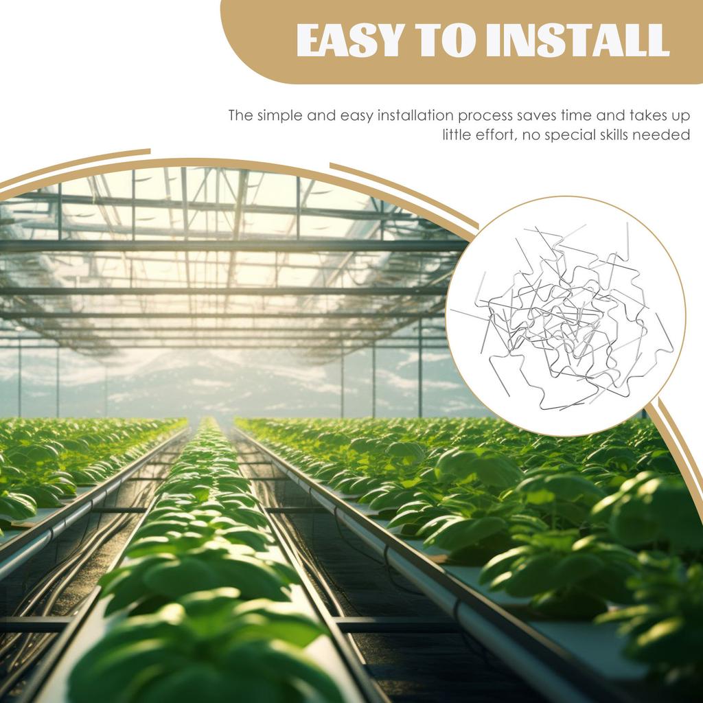 25Pcs Metal Holding Clips W Type Greenhouse Glass Fixing Clips for Stable Glazing Installation Greenhouse Fixing Tool
