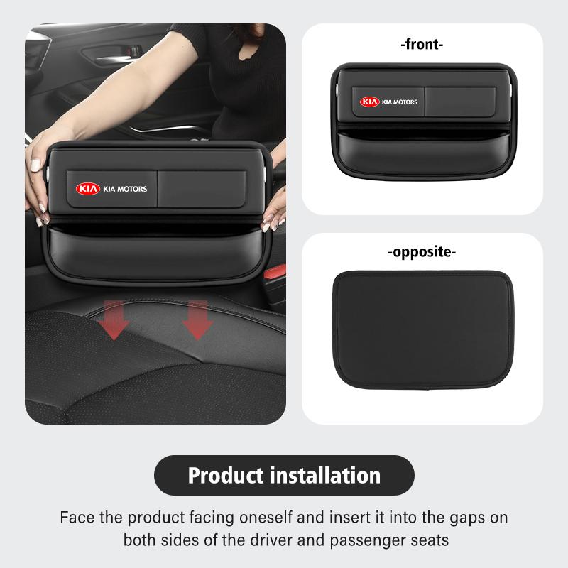 BBED7 For KIA Car USB Charging Colour Light Seat Storage Case Seat Gap Box Sportage Rio Ceed Niro Soul Stonic Picanto Proceed