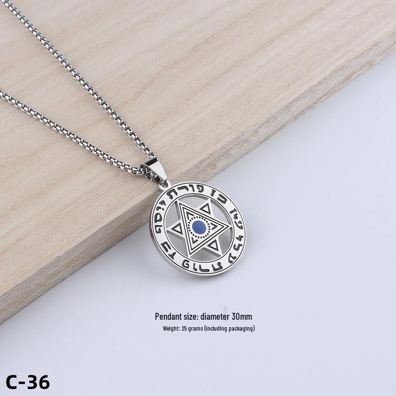 Colier Unisex cu Pandantiv Cruce Stil Hip-Hop - Accesoriu Bijuterie din Oțel Inoxidabil