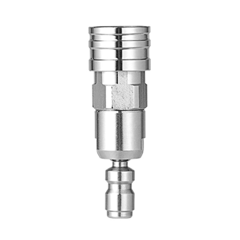 

Universal 1/4Inch Self Locking Quick Coupler Adapter Effortless Connection & 360°Rotations for High Pressure Cleaners