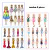 28 Pcs Fashion Dolls Accessories Random =1 Gown +3 Dress +2 Suit +2 Swimsuit +3 Glasses +10 Shoes +7 Hangers Clothes for Barbie