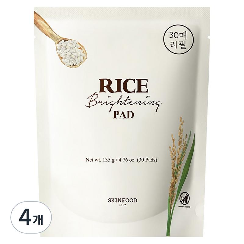 Skinfood Rice Brightening Pad Refill 135g, 30 sheets, 4 pcs