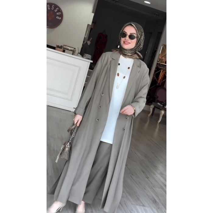 Middle East Arabian Women's New Fashion Loose Casual Cardigan Long Dress Shirt Long Dress