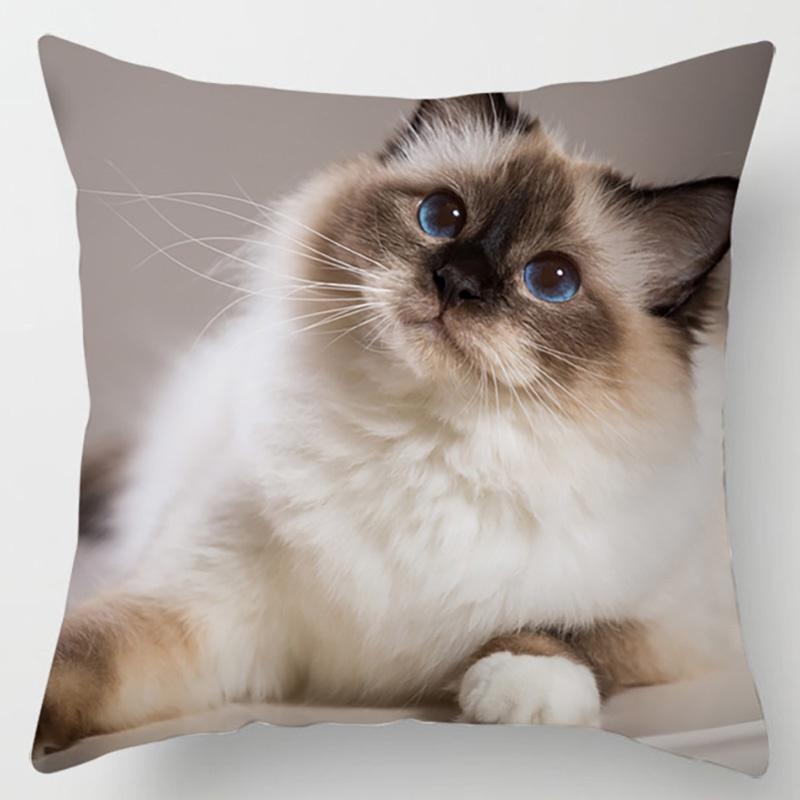 Cute Kitty Series Decorative Pillowcase Office Decoration Living Room Bedroom Children's Room Home Decoration Pillowcase