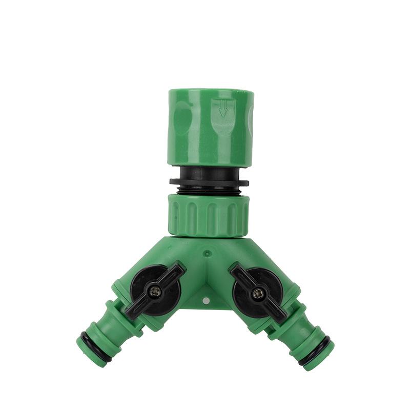 

2-ходовой разветвитель для садового шланга, соединитель для садового шланга с краном для полива, полива цветов и ландшафтного дизайна
