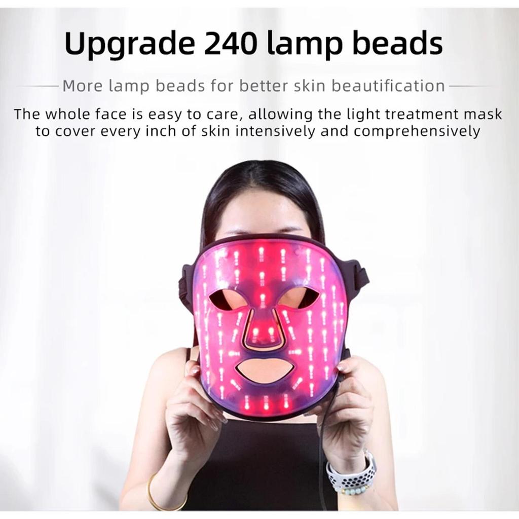 Led Mask Photon Mask For Red Lights Infrared Light,Skin Care Face Care Facial Led Mask 4 Colors Home Use Beauty
