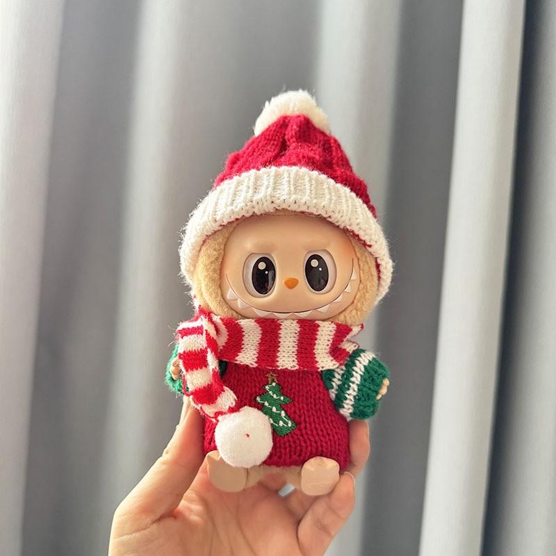 The First, Second and Third Generations of Christmas Baby Clothes Wear 17cm Pendants, and The Clothes Sit with Colored Beads Christmas Set.