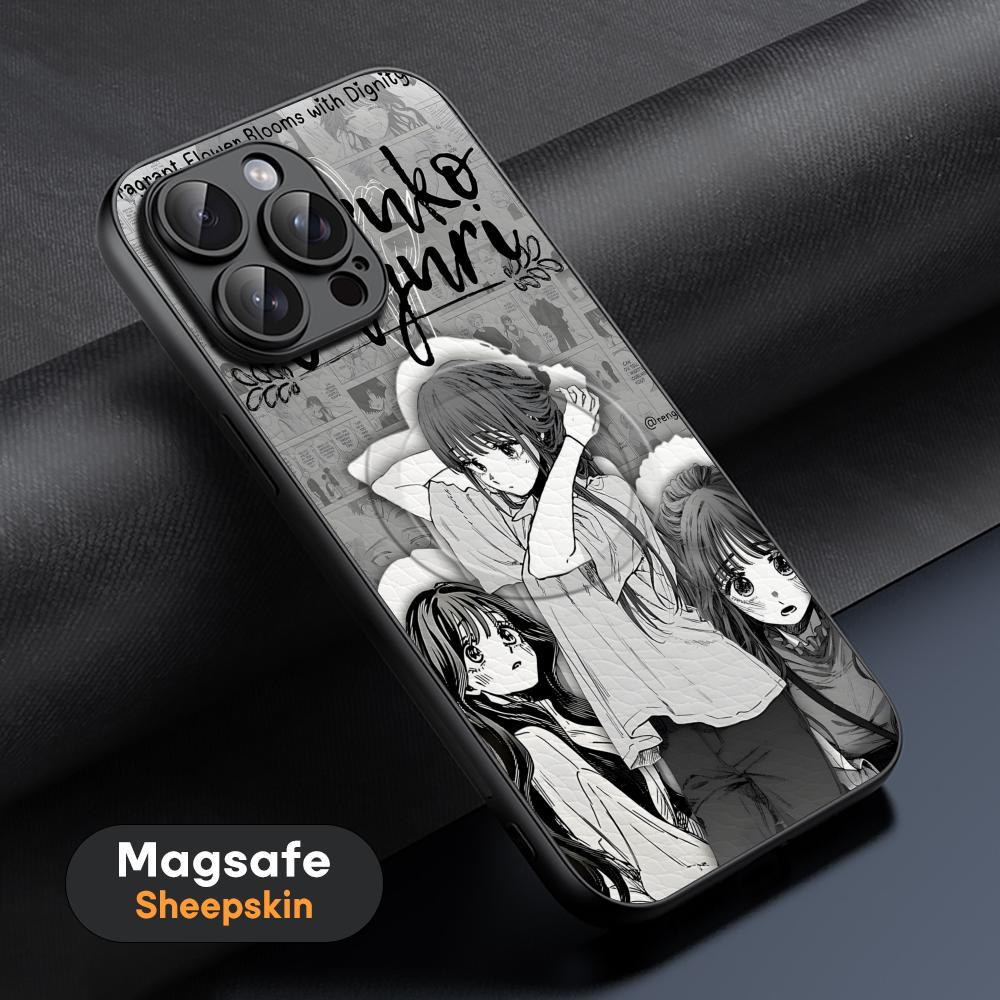 

Kaoru Hana wa Rin to Saku Phone Case For iPhone 17 16 15 14 13 12 11 Plus Pro Max High-end Luxury Magsafe Sheepskin iPhone 14