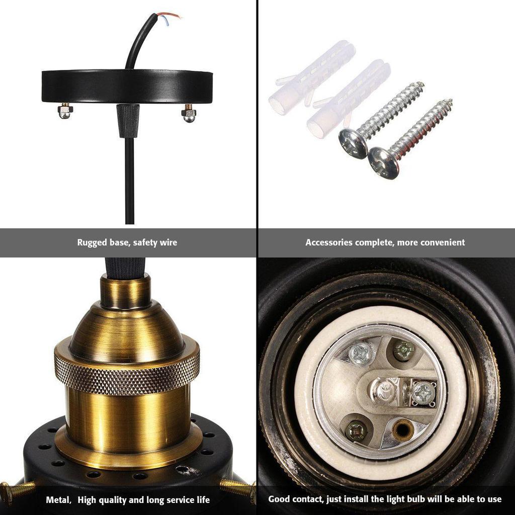 Retro Wrought Iron Single Head Chandelier Pendant for Restaurants, Bars, Cafes, and Stores