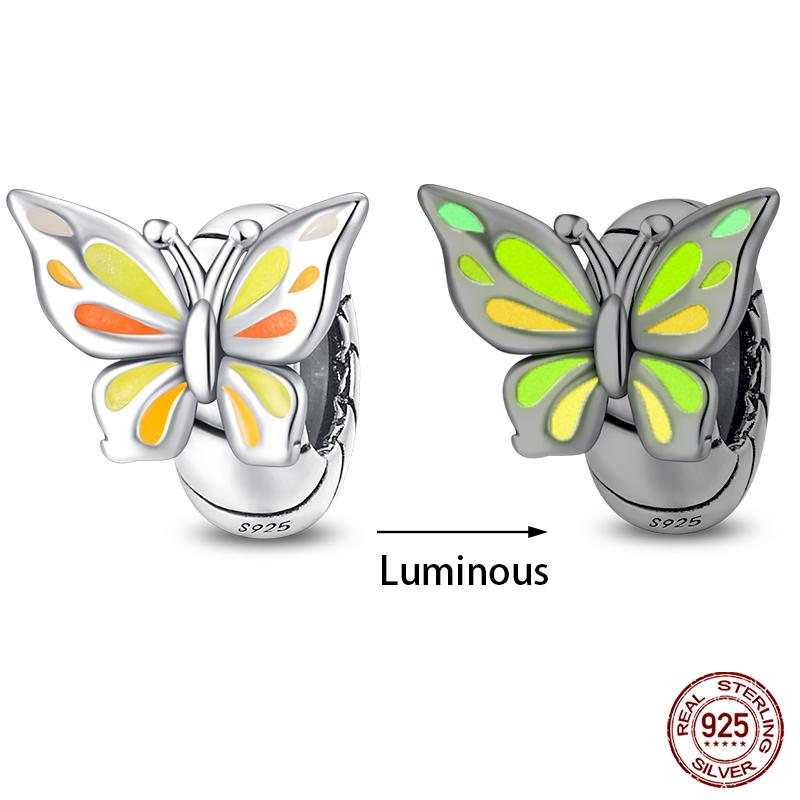 100% Copper Luminous Star Flower Butterfly Silicone Spacer Beads Fit Qikaola Original Bracelets Fine Diy Jewelry