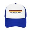 Sommer Atmungsaktiv Deutschland Flagge Deutschland Fußball Netz Golf Hut Kappen Unisex Verstellbar Schaumstoff Trucker Hüte Für Freizeitkleidung