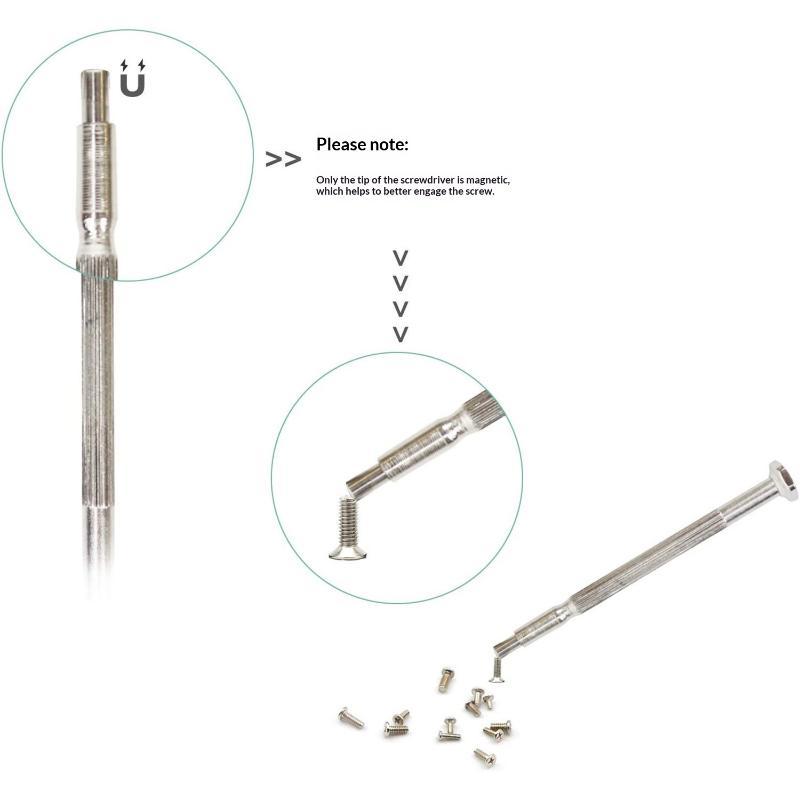 11Pcs Precision Screwdriver Set Anti-Slip Grip Hard Durable Bits for Watch Eyeglass Phone Electronics Repair