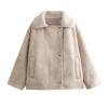 ZA Women's Suede Coat: European & American Style, Thick, Warm, All-Match Jacket for Autumn/Winter, 565-9