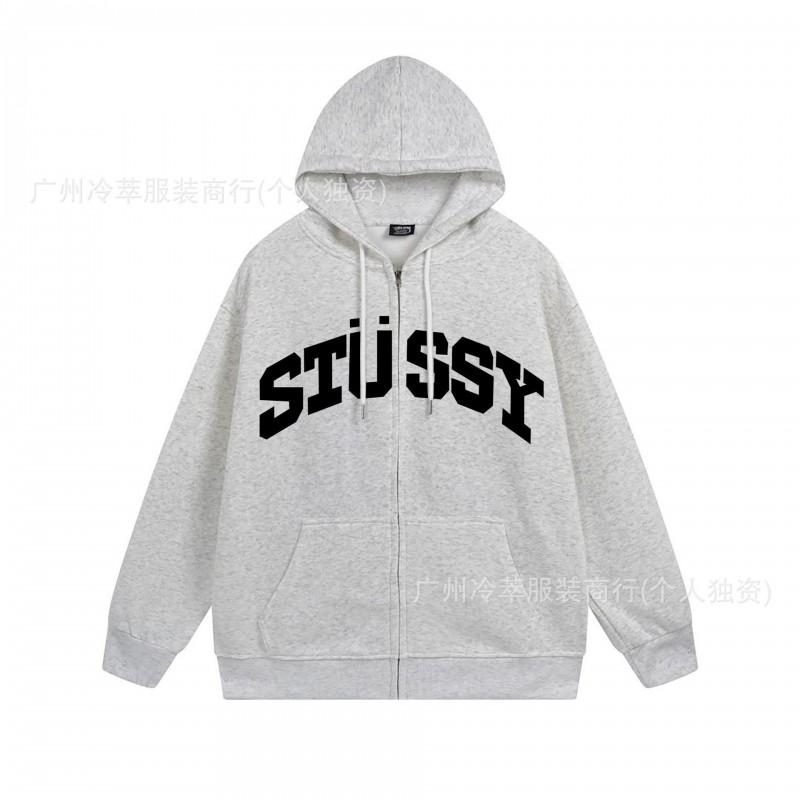 Unisex Mikina s kapucí na zip s fleecovou podšívkou a potiskem písmen Volný střih Bavlna Dlouhý rukáv Pánská Dámská