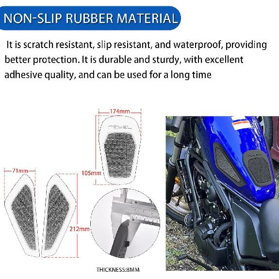 

Motorcycle REBEL 1100 CMX 1100 Accessories Side Fuel Tank pad Anti-slip Protector Stickers Knee Grip Traction fit for Ho&n&da Rebel CMX1100