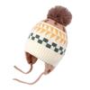 Jacquard tree ear protection hat Winter ear protection hat Middle children's wool hat Windproof knitted children's knitted hat