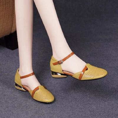 Women Elegant Brown Light Weight Spring Slip On Square Heel Shoes for Office Career Lady Casual Comfort Black Summer Shoes Ab228