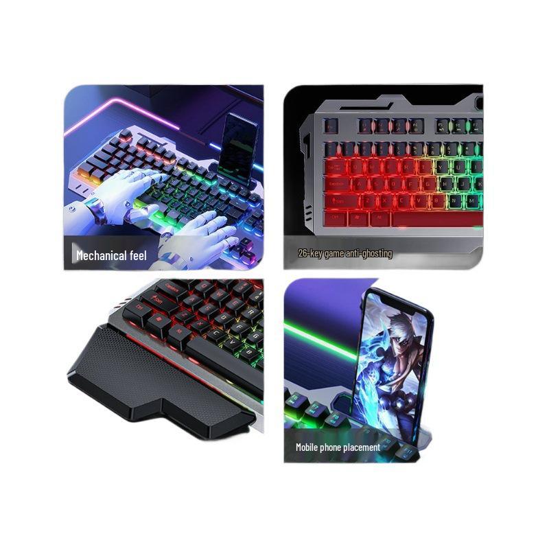 GX80 Mechanical Keyboard, Mouse & Headset Set - Brown Switch, Wired for Laptop & E-sports Gaming