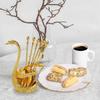 Elegant Swan Tableware Set Luxury Dessert Cake Forks Swan Holder Coffee Spoons  Daily Use