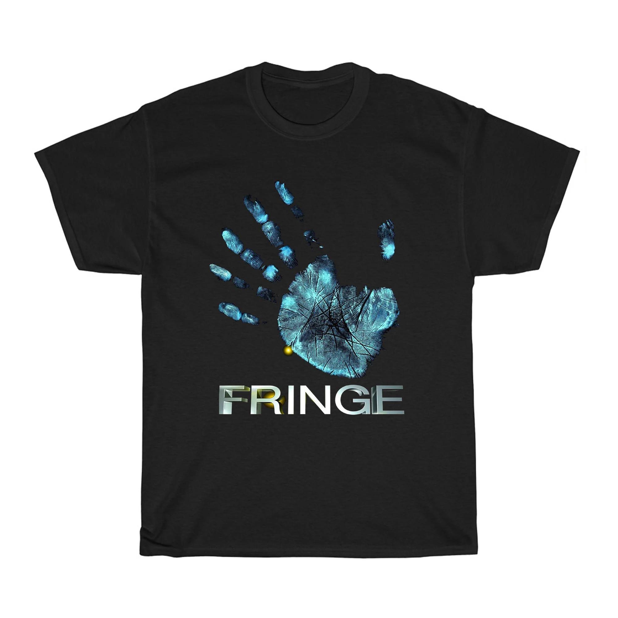 

FRINGE TV Series Logo Men s Black T-Shirt Summer Men s and Women s Loose and Breathable T-shirt Top 3XL
