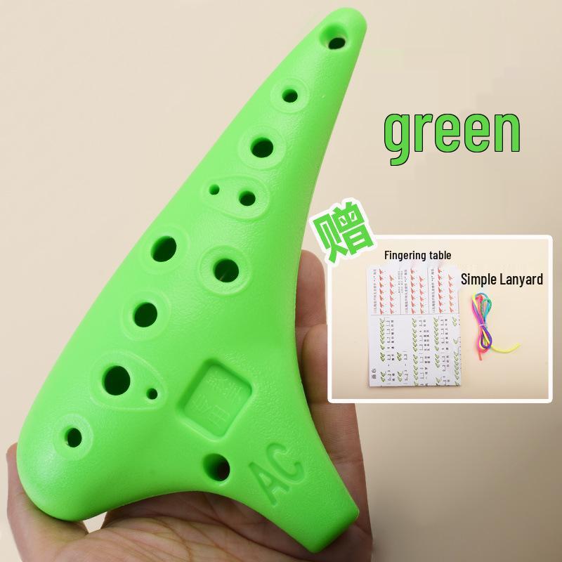 Durable Beginner 12-Hole C-Key Alto Ocarina for Kids & Classrooms