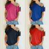 Premium Quality Womens Loose Blouse Casual Shirt Top Short Sleeve For Daily Comfort