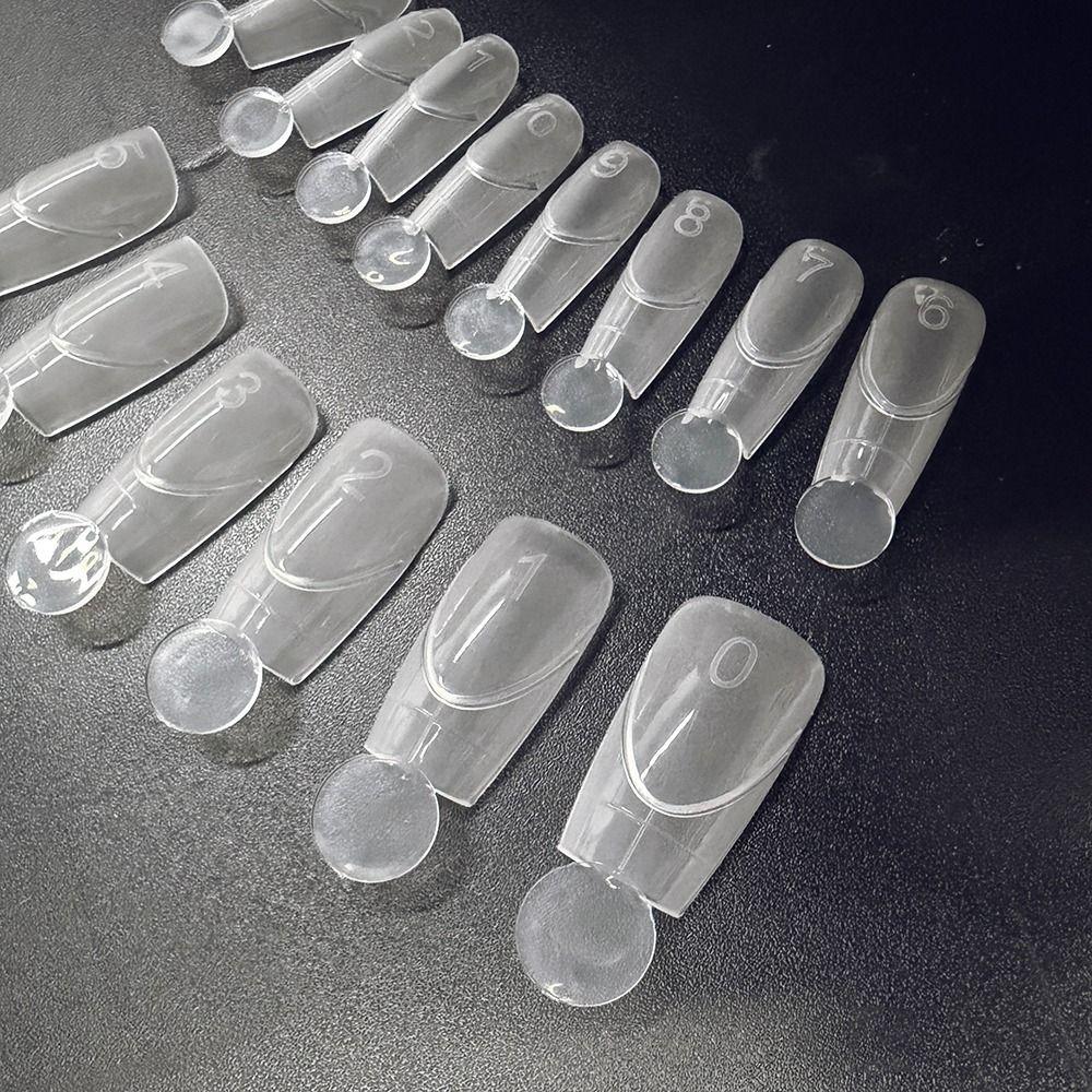 140PCS Matte Surface French Nail Dual Forms Thin Acrylic Nail Tips French Manicure Tool