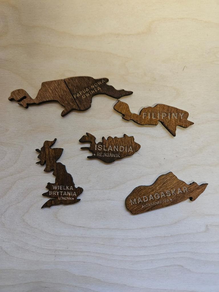 World map of countries with accessories 120cm World map for wall for children